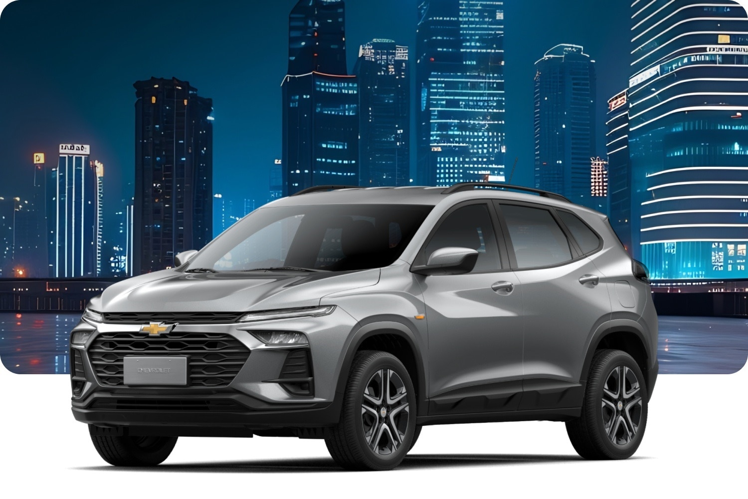 Tracker LT gris frente a ciudad