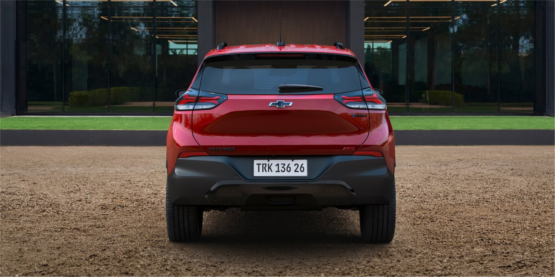Vista trasera de la Chevrolet Tracker RS